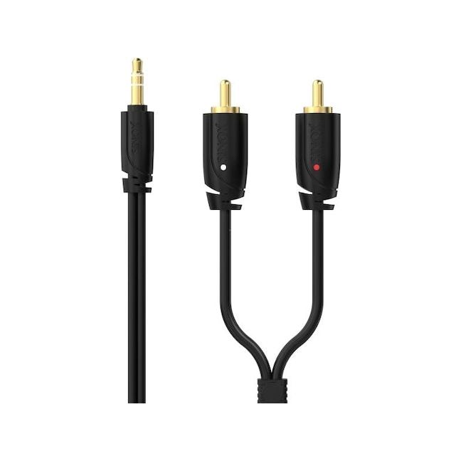 Sinox Pro 5M 3.5mm Mini Jack to Phone Cable - Black | 52184 from Sinox - DID Electrical