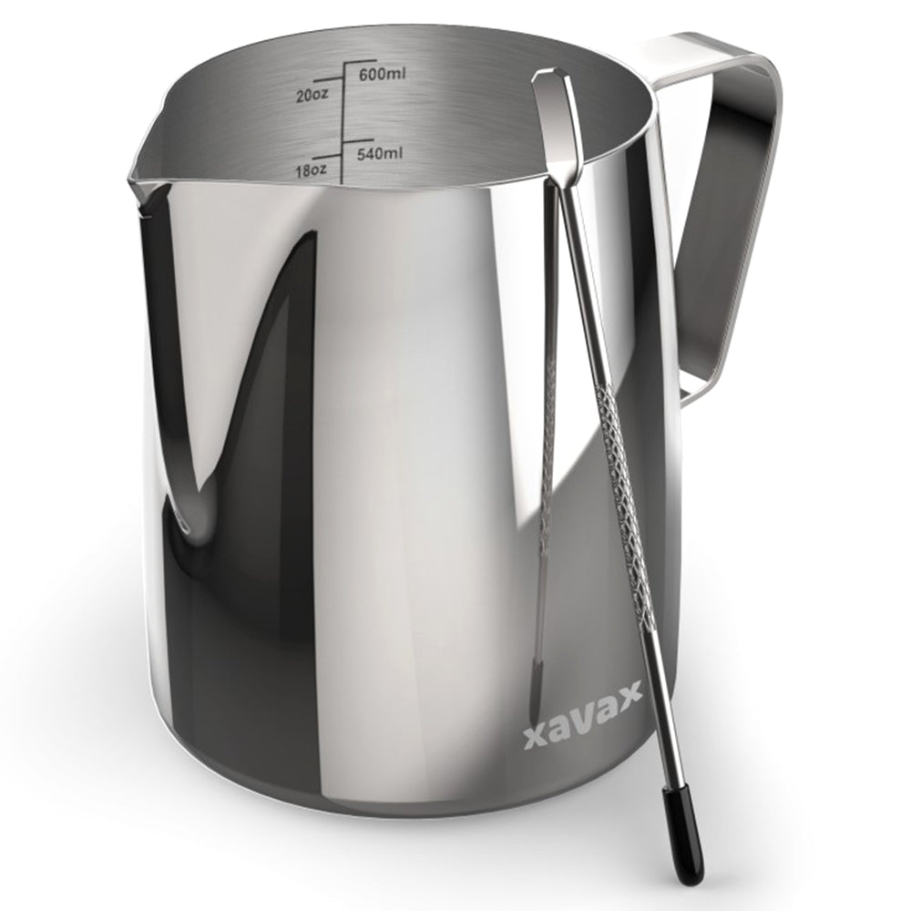 Xavax Barista 600ML Milk Jug with Latte Art Pen - Silver | 524362 from Xavax - DID Electrical