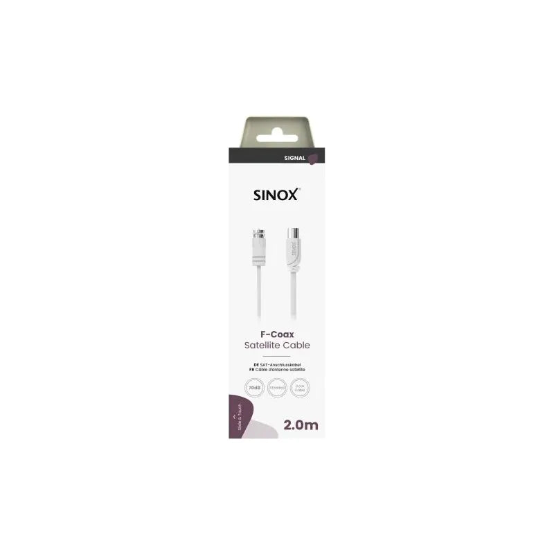 Sinox 2M F-Coax Satellite Cable - White | 52467 from Sinox - DID Electrical