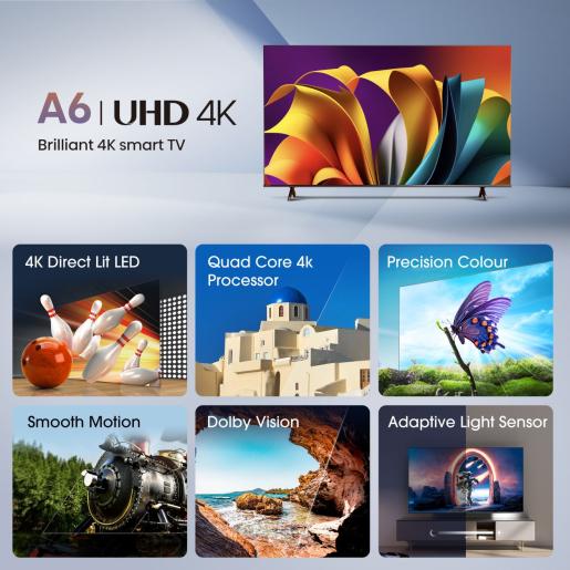 Hisense A6N 55&quot; 4K Smart TV - Black | 55A61N from Hisense - DID Electrical