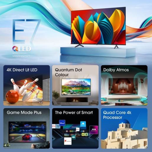 Hisense E7N 55&quot; 4K Smart TV - Black | 55E71NQ from Hisense - DID Electrical