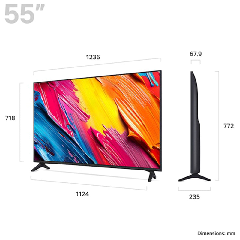 LG QNED70 55" 4K Smart TV - Black | 55QNED70A6A.AEK from LG - DID Electrical