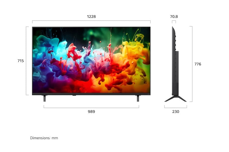 LG QNED7E 55" 4K Smart TV - Black | 55QNED7EB3C.AEI