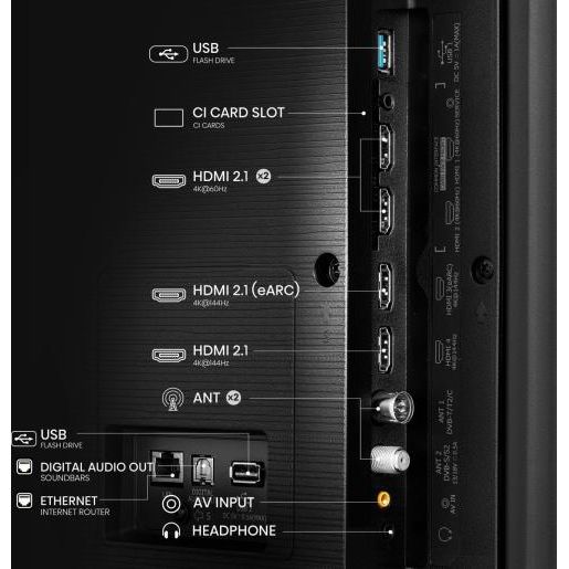 Hisense U7N 55&quot; 4K Smart TV - Black &amp; Dark Grey | 55U71NQ from Hisense - DID Electrical