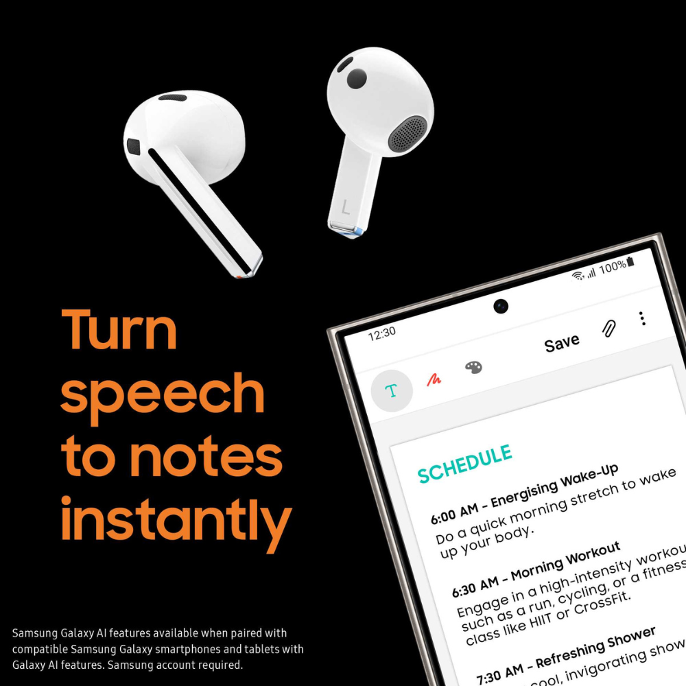 Samsung Galaxy Buds3 In-Ear Wireless Earbuds - White | SM-R530NZWAEUA from Samsung - DID Electrical