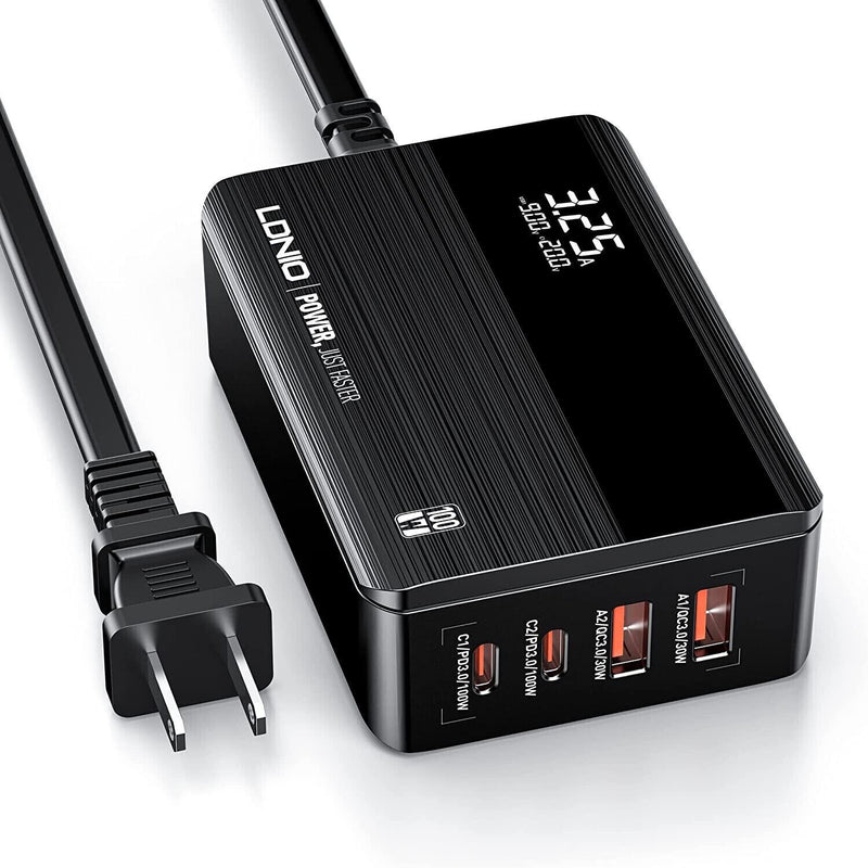 Ldnio 100W 4-Port USB-C Fast Charger - Black | 600283 from Ldnio - DID Electrical