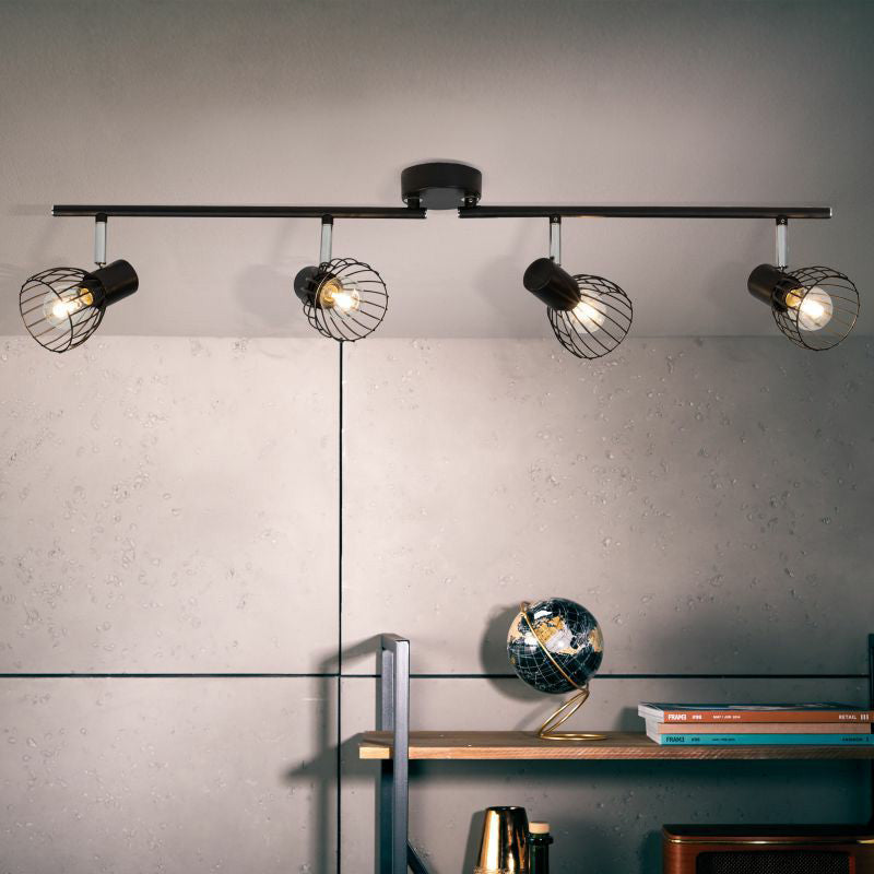 Brilliant 4 Light 160W Blacky Spot Tube - Black | 62132/06 from Brilliant - DID Electrical