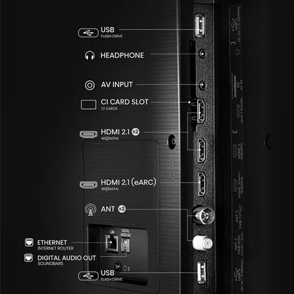 Hisense A6Q 65" 4K Smart TV - Black | 65A61Q from Hisense - DID Electrical