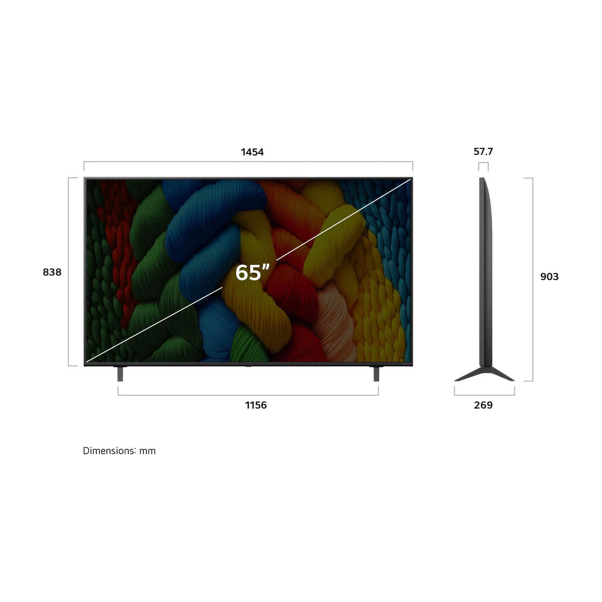 LG NanoCell AI NANO81 65" 4K Smart TV - Black | 65NANO81A6A.AEK from LG - DID Electrical
