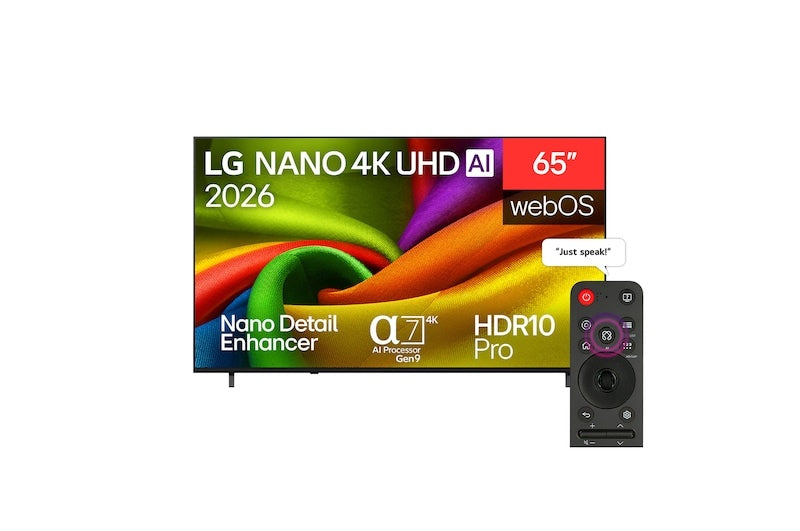 LG NU85 65" 4K Smart TV - Charcoal Black | 65NU850B6LA.AEI