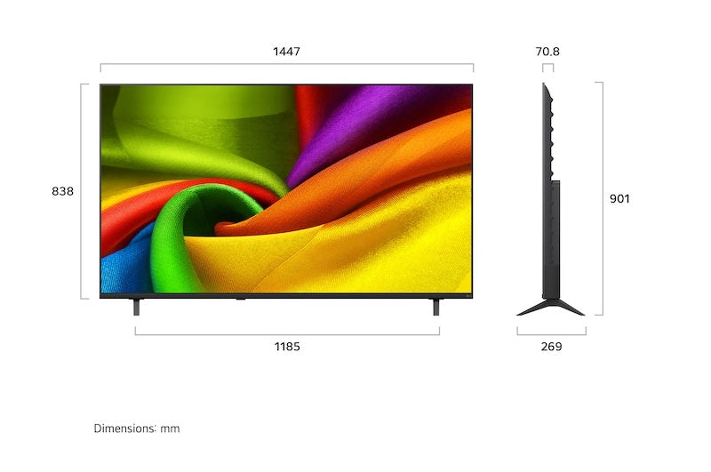 LG NU85 65" 4K Smart TV - Charcoal Black | 65NU850B6LA.AEI
