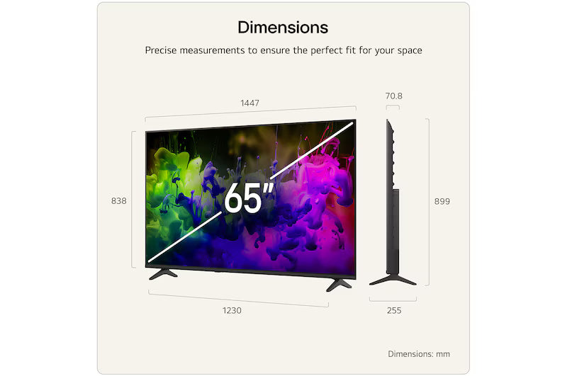 LG QNED7E 65" 4K Smart TV - Black | 65QNED7EB3C.AEI