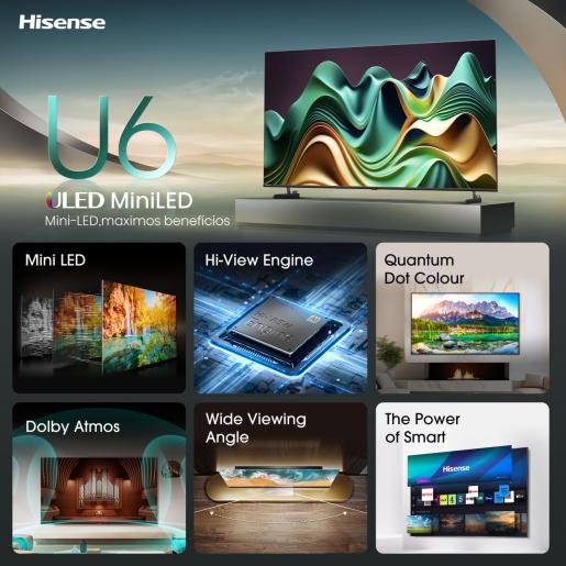 Hisense U6N 65" 4K Smart TV - Black & Dark Grey | 65U61NQ from Hisense - DID Electrical