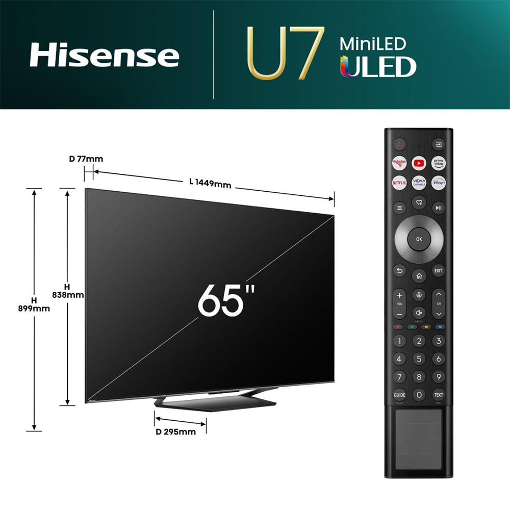 Hisense U7N 65" 4K Smart TV - Black | 65U71NQ from Hisense - DID Electrical
