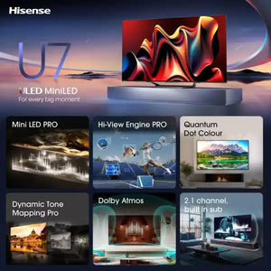 Hisense U7Q 65" 4K Ultra HD Smart TV - Black | 65U71Q