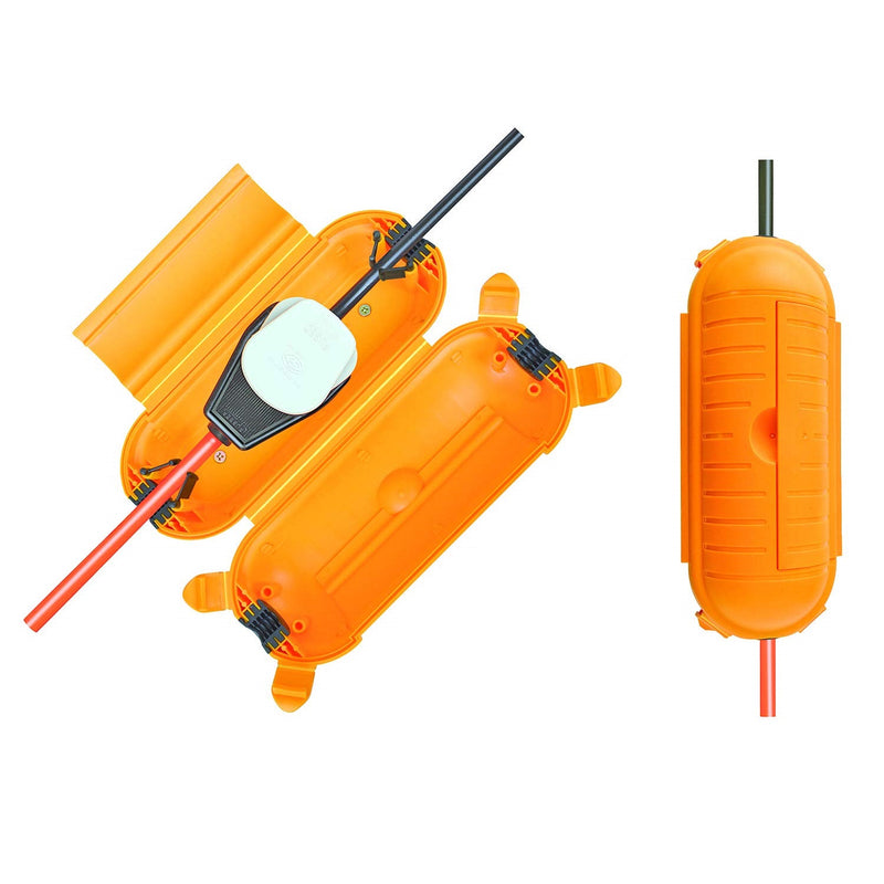21 x 8.5 cm Splash-Proof Outdoor & Indoor Plug and Socket Cover - Orange | 685752 from Fleming - DID Electrical