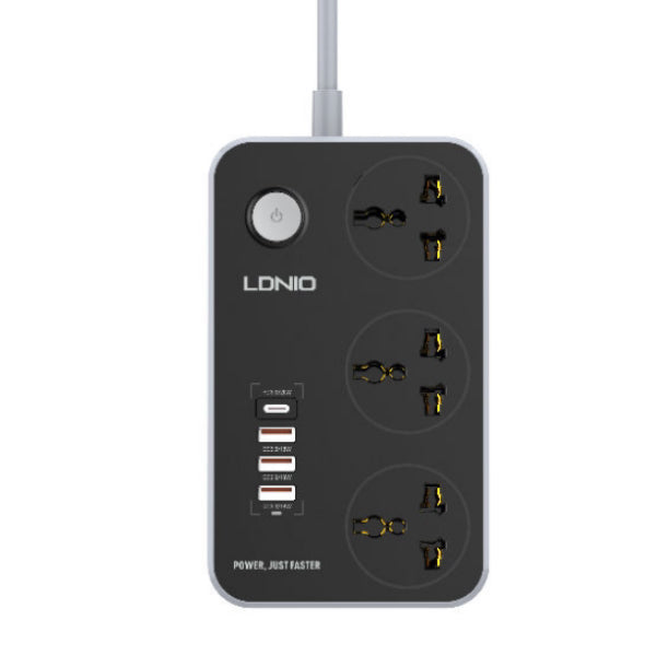 Ldnio 2M Socket Power Extention Strip - Black | 691151 from Ldnio - DID Electrical