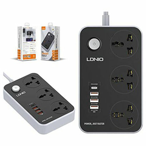 Ldnio 2M Socket Power Extention Strip - Black | 691151 from Ldnio - DID Electrical