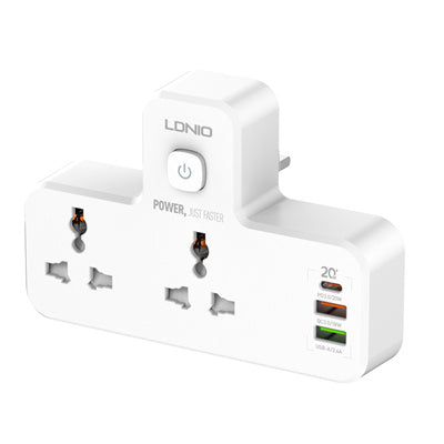 Ldnio 2 AC Outlets Portable Extension Power Socket - White | 691540 from Ldnio - DID Electrical