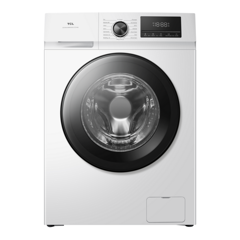 TCL F3 Series 8KG 1400 RPM Spin Freestanding Washing Machine with Steam Wash - White | FF0824WA5UK from TCL - DID Electrical