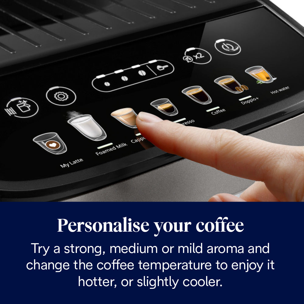 DeLonghi Magnifica Evo Automatic Bean to Cup Coffee Machine - Titanium Black | ECAM290.83.TB
