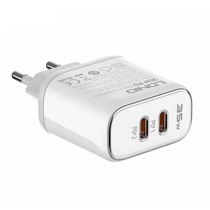 Ldnio 2xUSB-C PD USB-C to Lightning Fast Charger - White | 700280 from Ldnio - DID Electrical