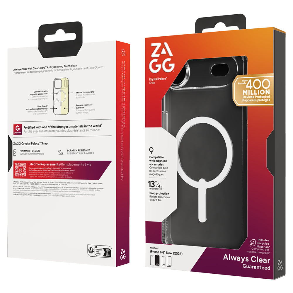 Zagg Crystal Palace Snap Case for iPhone 17 Air - Clear | 702318857 from Zagg - DID Electrical