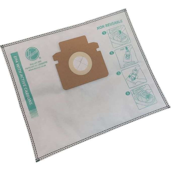 Hoover H91 Vacuum Cleaner Bags H-Energy 300 4 Pieces - White | 35602735 from Hoover - DID Electrical