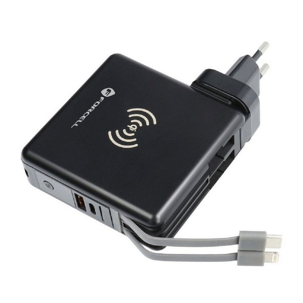 Forcell 5in1 PD 20W Multifunction Travel Charger with Power Bank- Black | 72468 from Forcell - DID Electrical