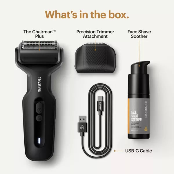 Manscaped The Chairman Plus Cordless Foil Shaver with Essentials Kit - Black | 75-00054 from Manscaped - DID Electrical