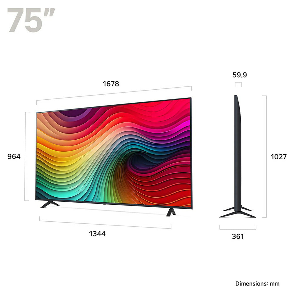 LG NanoCell NANO81 75&quot; 4K Smart TV - Black | 75NANO81T6A.AEK from LG - DID Electrical