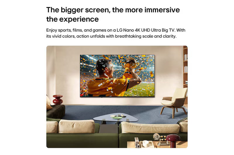 LG NU85 75" 4K Smart TV - Charcoal Black | 75NU850B6LA.AEI