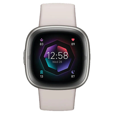 Fitbit Sense 2 Health & Fitness Smart Watch - Lunar White & Platinum | 79-FB521SRWT from Fitbit - DID Electrical