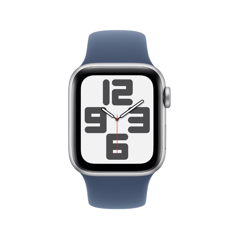 Apple Watch SE GPS 40MM Silver Aluminium Case with Denim Sport Band - S/M | MXEC3QA/A from Apple - DID Electrical
