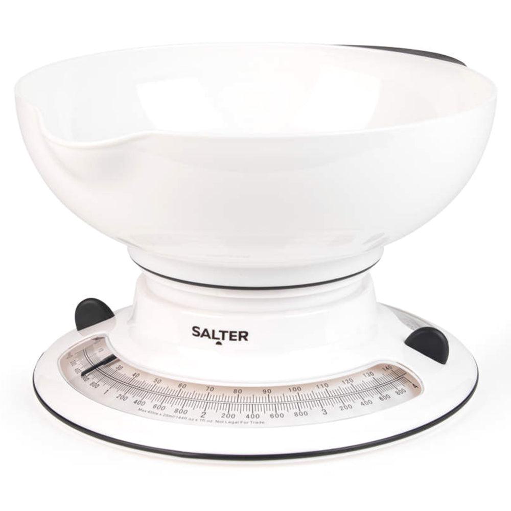 Salter Aquaweigh Mechanical Kitchen Scale - White | 800 WHBKDR from Salter - DID Electrical