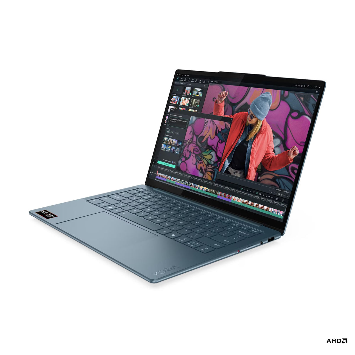 Lenovo Yoga Slim 7 AMD Ryzen AI 5 14" 16GB/512GB Laptop - Tidal Teal | 83JY0076UK from Lenovo - DID Electrical