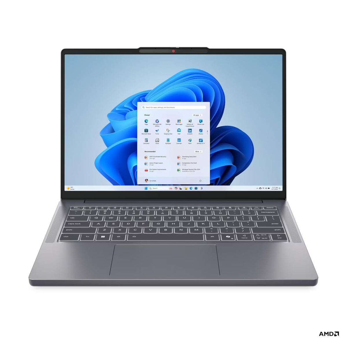 Lenovo IdeaPad Slim 3 AMD Ryzen 5 14" 8GB/256GB Laptop - Luna Grey | 83K60072UK