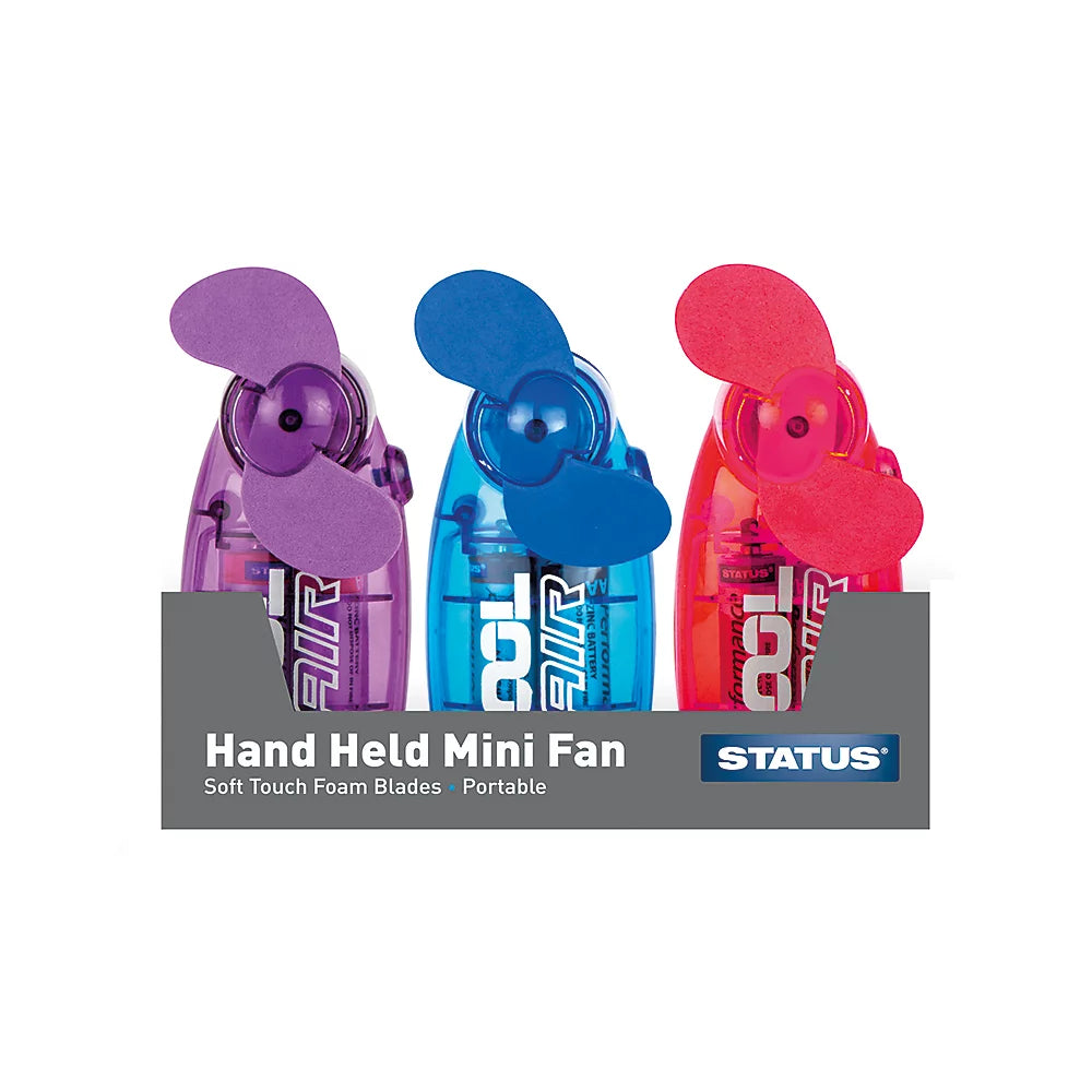Status 2.5" Hand Held Mini Fan - Assorted | 84916