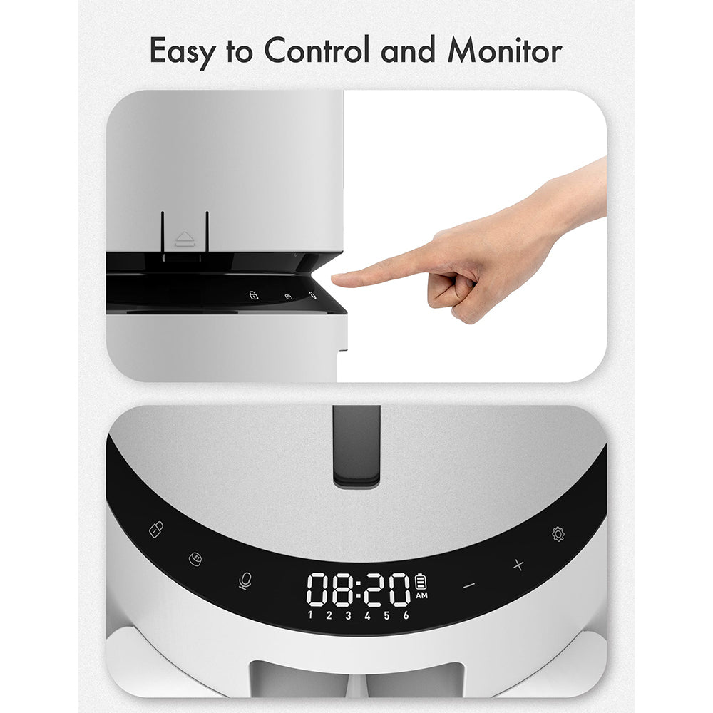 Petlibro Granary 5L Dual Food Tray Automatic Feeder - White | PL-AF006-93W from Petlibro - DID Electrical