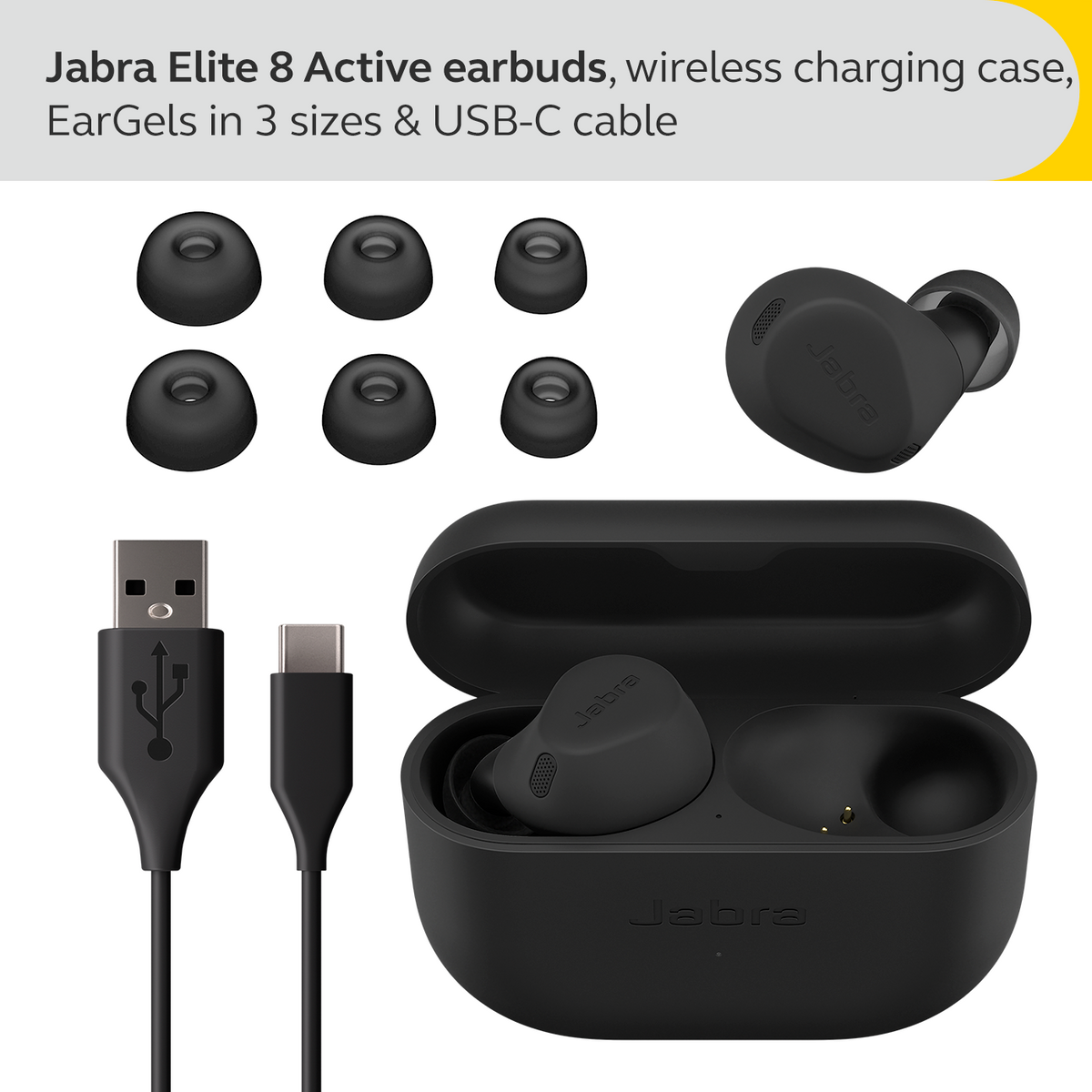 Jabra Elite 8 Active In-Ear Earbuds - Black | 100-99160900-99 from Jabra - DID Electrical