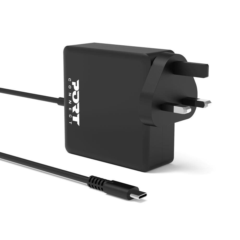 Port Connect Power Supply 65W USB-C Laptop Charger - Black | 900007B-UK from Port Connect - DID Electrical