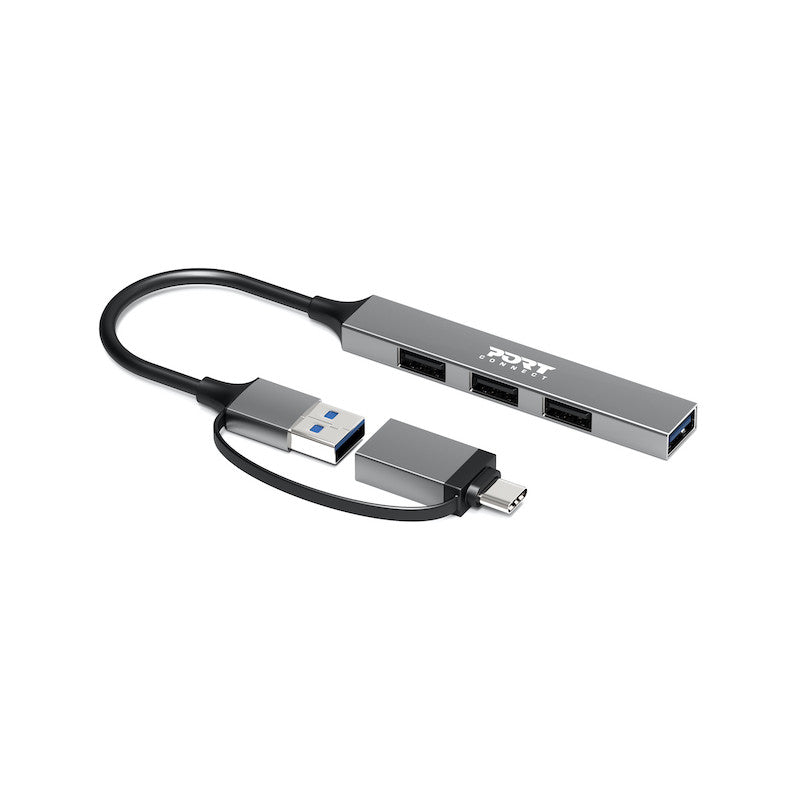 Port Connect USB-C / USB-A Hub with 4 USB-A Ports | 900160 from Port Connect - DID Electrical