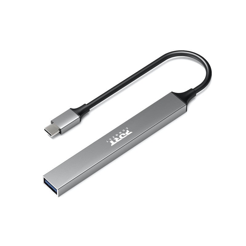 Port Connect USB-C Hub with 4 USB Ports - Grey | 900163 from Port Connect - DID Electrical