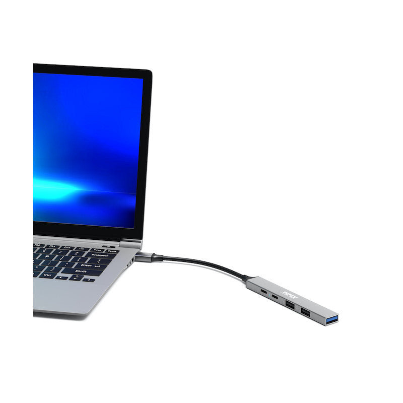 Port Connect USB-C Hub with 4 USB Ports - Grey | 900163 from Port Connect - DID Electrical
