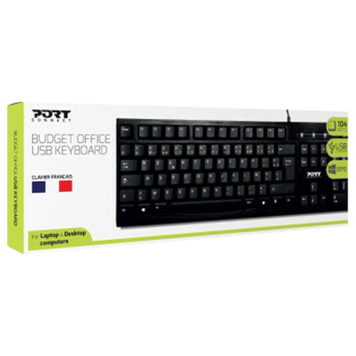 Port Connect Wired USB Qwerty Keyboard - Black | 900753-UK from Port Connect - DID Electrical