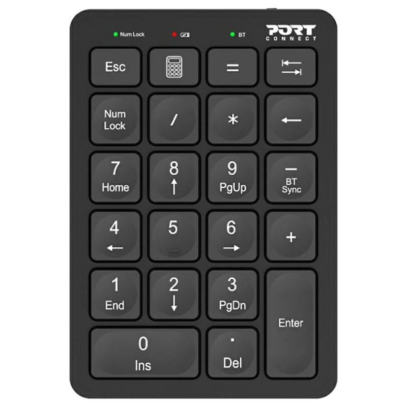 Port Connect Rechargeable Bluetooth Numeric Keypad - Black | 900802 from Port Connect - DID Electrical