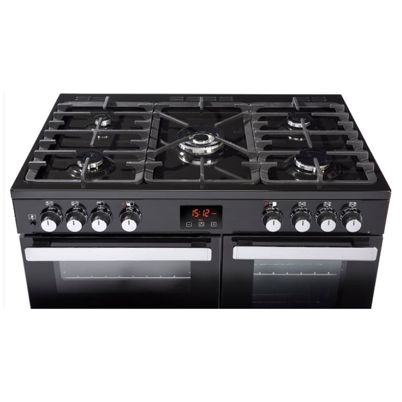 Belling Cookcentre 90cm Dual Fuel Range Cooker - Black | 90DFTBLK from Belling - DID Electrical