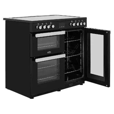 Belling Cookcentre 90cm Electric Range Cooker - Black | 90EBLK from Belling - DID Electrical