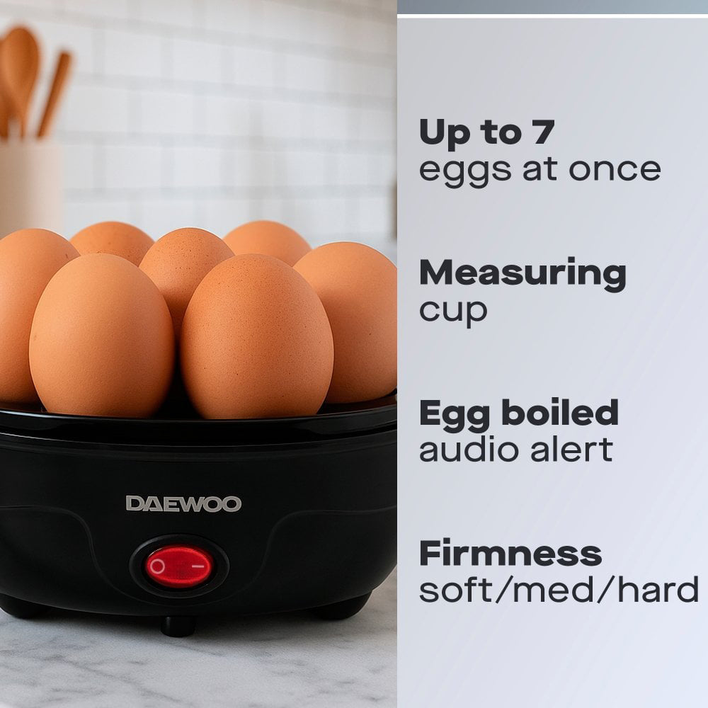Daewoo Essentials Egg Boiler Machine - Black | 969924 from Daewoo - DID Electrical