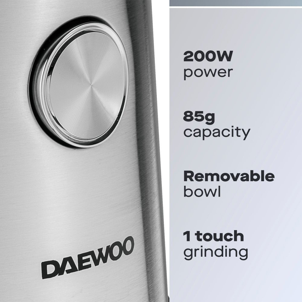 Daewoo Wet & Dry Coffee & Spice Grinder - Stainless Steel | 970128 from Daewoo - DID Electrical